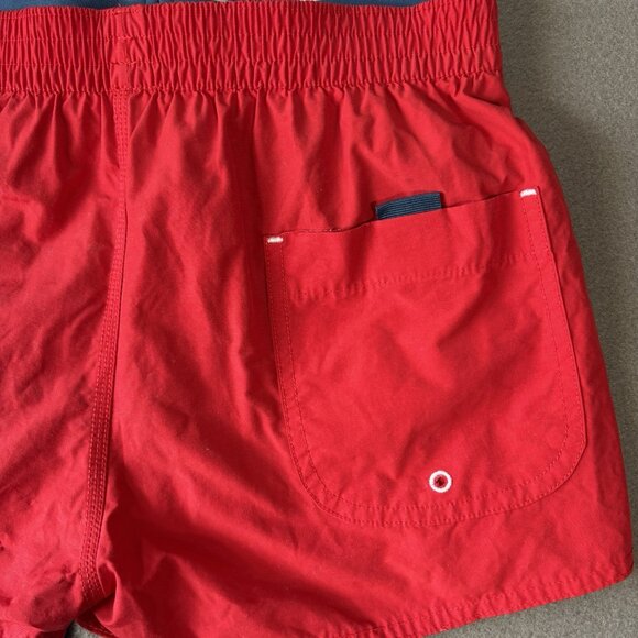 Diesel Beachwear Barrely Swim Trunks Mens S Red Logo Waist Drawstring Pockets - Picture 13 of 13